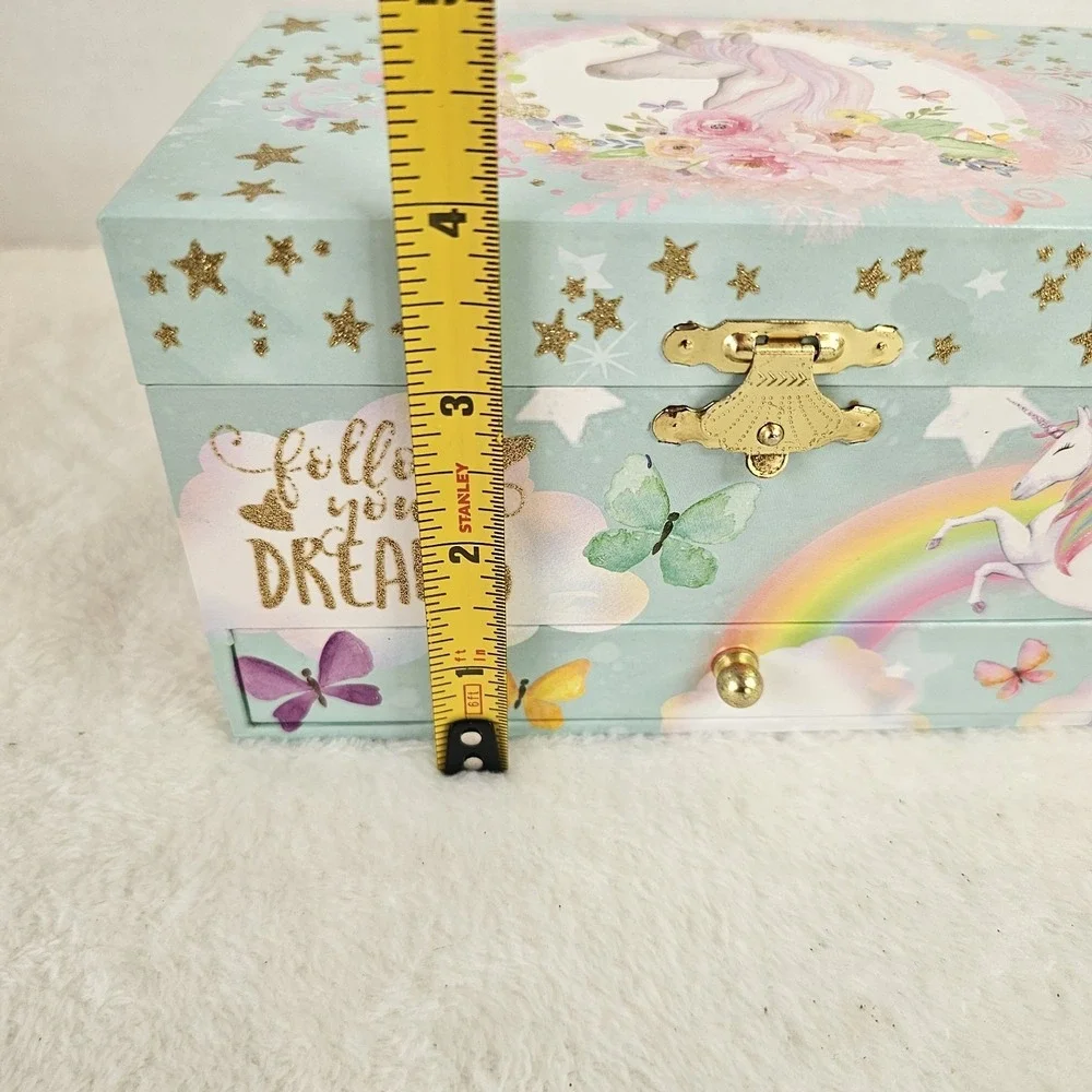 Rainbow Unicorn Music Jewelry Box Plays 